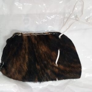 Chic Brown Fur Cosmetic Bag